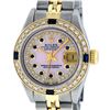 Image 2 : Rolex Ladies Two Tone 14K Pink MOP Diamond & Sapphire String Datejust Watch