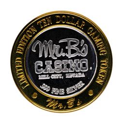 .999 Silver Mr. B's Casino Mill City, NV $10 Casino Limited Edition Gaming Token