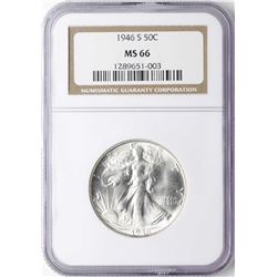 1946-S Walking Liberty Half Dollar Coin NGC MS66