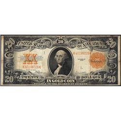 1922 $20 Gold Certificate Note
