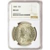 Image 1 : 1885 $1 Morgan Silver Dollar Coin NGC MS63