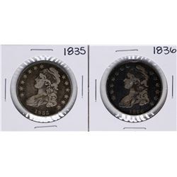 Lot of 1835-1836 Capped Bust Half Dollar Coins