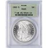 Image 1 : 1882-S $1 Morgan Silver Dollar Coin PCGS MS65 Old Green Holder
