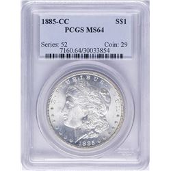 1885-CC $1 Morgan Silver Dollar Coin PCGS MS64