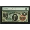 Image 1 : 1869 $1 Rainbow Legal Tender Note Fr.18 PMG Very Fine 30