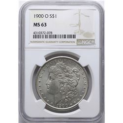 1900-O $1 Morgan Silver Dollar Coin NGC MS63