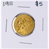 Image 1 : 1911 $5 Indian Head Half Eagle Gold Coin