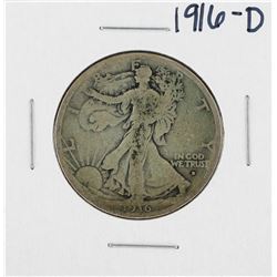 1916-D Walking Liberty Half Dollar Silver Coin
