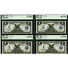 Image 1 : Cut Sheet of (4) 1899 $1 Black Eagle Silver Certificate Notes PCGS Gem 65/66/67P