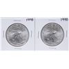 Image 1 : Lot of (2) 1998 $1 American Silver Eagle Coins