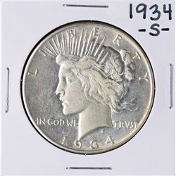 1934-S $1 Peace Silver Dollar Coin