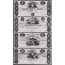 Lot of (4) 1823 Tradesman Bank Obsolete Notes