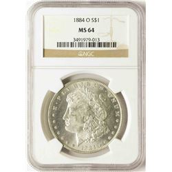1884-O $1 Morgan Silver Dollar Coin NGC MS64