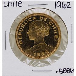 1962 Chile 100 Pesos Rebublica De Chile Gold Coin