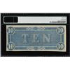 Image 2 : 1864 $10 Confederate States of America Note T-68 PMG Uncirculated 62