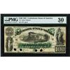 Image 1 : 1861 $100 Confederate States of America Note T-5 PMG Very Fine 30