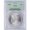Image 1 : 1886 $1 Morgan Silver Dollar Coin PCGS MS65 Old Green Holder