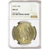 Image 1 : 1923 $1 Peace Silver Dollar Coin NGC MS63
