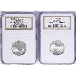 2003-S & 2006-S Quarters NGC PF69 Ultra Cameo