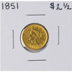1851 $2 1/2 Liberty Head Quarter Eagle Gold Coin