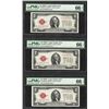 Image 1 : Lot of (3) Consecutive 1928G $2 Legal Tender Notes Fr.1508 PMG Gem Uncirculated