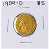 Image 1 : 1909-D $5 Indian Head Half Eagle Gold Coin