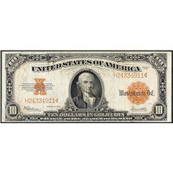 1922 $10 Gold Certificate Note