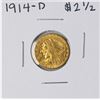 Image 1 : 1914-D $2 1/2 Indian Head Quarter Eagle Gold Coin