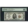 Image 1 : 1934A $5 Hawaii Federal Reserve WWII Emergency Note PMG Gem Uncirculated 66EPQ