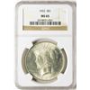 Image 1 : 1922 $1 Peace Silver Dollar Coin NGC MS65