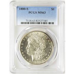 1880-S $1 Morgan Silver Dollar Coin PCGS MS63