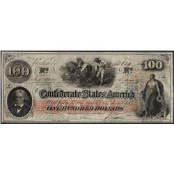 1862 $100 Confederate States of America Note
