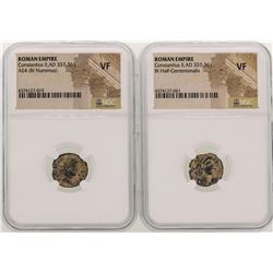 Lot of Constantius II A.D 337-361 Ancient Roman Empire Coins NGC  VF