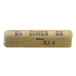 Roll of (50) 1962-D Brilliant Uncirculated Roosevelt Dimes