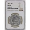 Image 1 : 1887 $1 Morgan Silver Dollar Coin NGC MS63