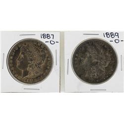 Lot of 1887-O & 1889-O $1 Morgan Silver Dollar Coins