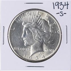1934-S $1 Peace Silver Dollar Coin