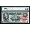 Image 1 : 1869 $2 Rainbow Legal Tender Note Fr.42 PMG About Uncirculated 53EPQ
