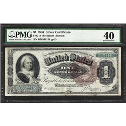 1886 $1 Martha Washington Silver Certificate Note Fr.219 PMG Extremely Fine 40
