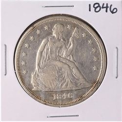 1846 $1 Seated Liberty Silver Dollar Coin