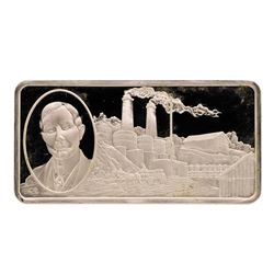 500 Grain Sterling Silver Franklin Mint 100 Greatest Americans Ingot