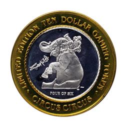 .999 Silver Circus Circus Hotel & Casino Reno, NV $10 Limited Edition Gaming Tok