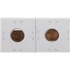 Image 2 : Lot of (2) 1956 Straight Clipped Planchet Lincoln Wheat Pennies ERROR Coins