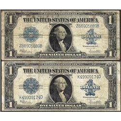 Lot of (2) 1923 $1 Silver Certificate Notes