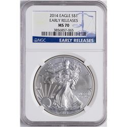2014 $1 American Silver Eagle Proof Coin NGC MS70 Early Releases