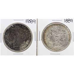 Lot of (2) 1889 $1 Morgan Silver Dollar Coins