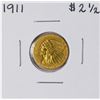 Image 1 : 1911 $2 1/2 Indian Head Quarter Eagle Gold Coin