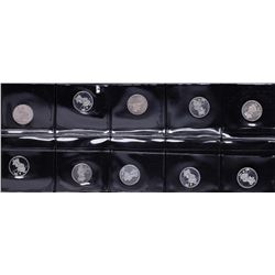 Lot of (10) Disney Mickey & Minnie Mouse Golfer 1/20 oz. .999 Fine Silver Coin R