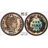 Image 1 : 1896 Proof Barber Dime Coin PCGS PR64 Amazing Toning