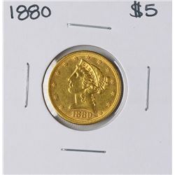 1880 $5 Liberty Head Half Eagle Gold Coin